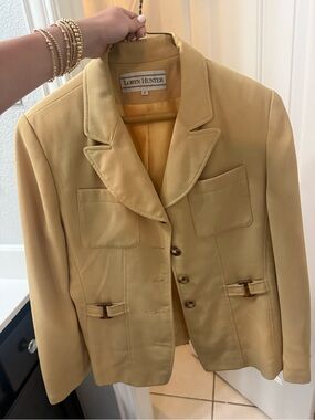 Womens Golden Tan Blazer Jacket